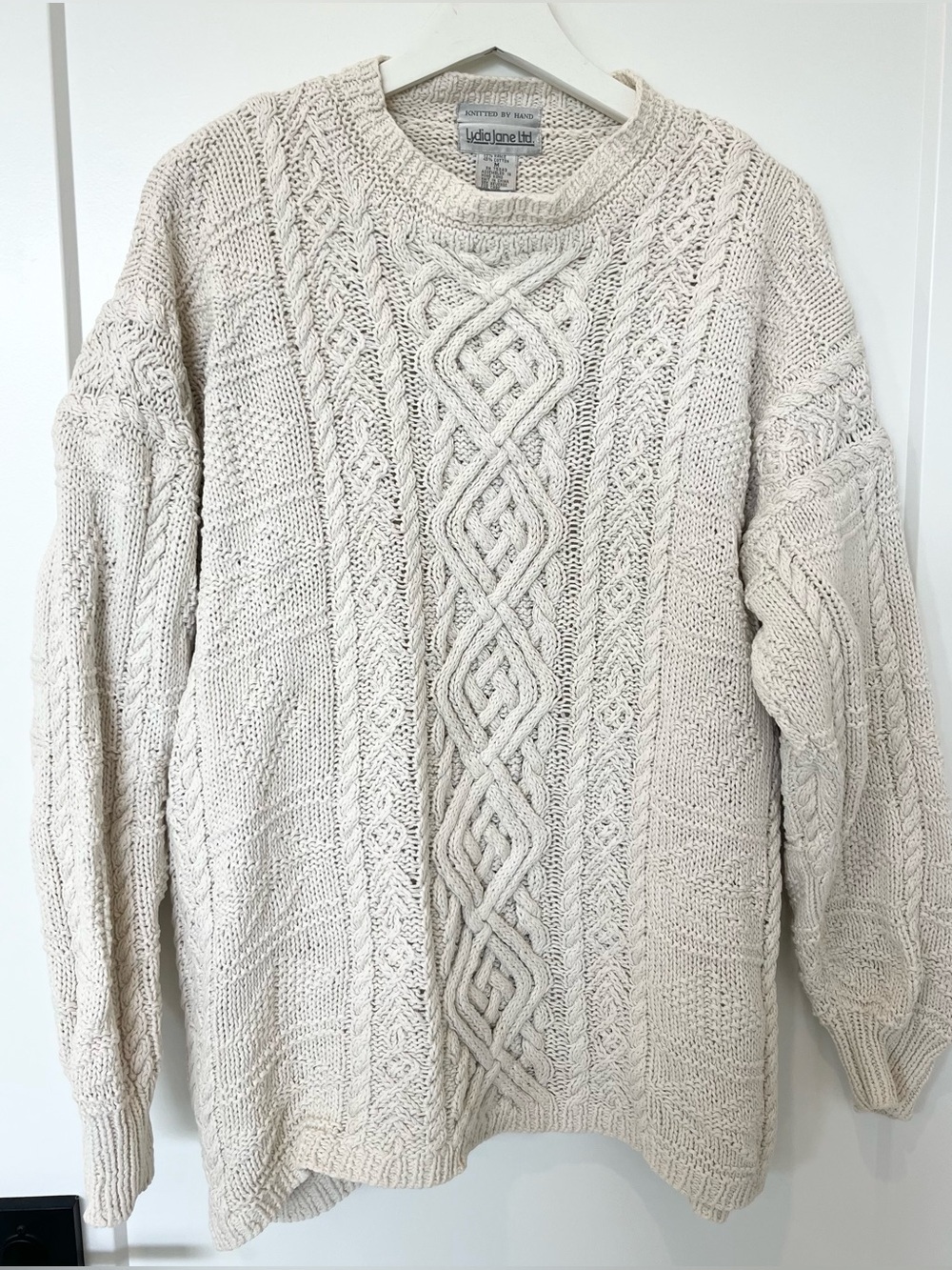 Vintage Lydia Jane Ltd Men’s Cable Knit Fisherman Sweater When Harry Met Sally M